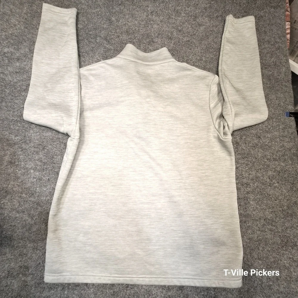 Callaway Mens Heathered Grey Mock Neck Snap Placket Golf Pullover Size M MA3719